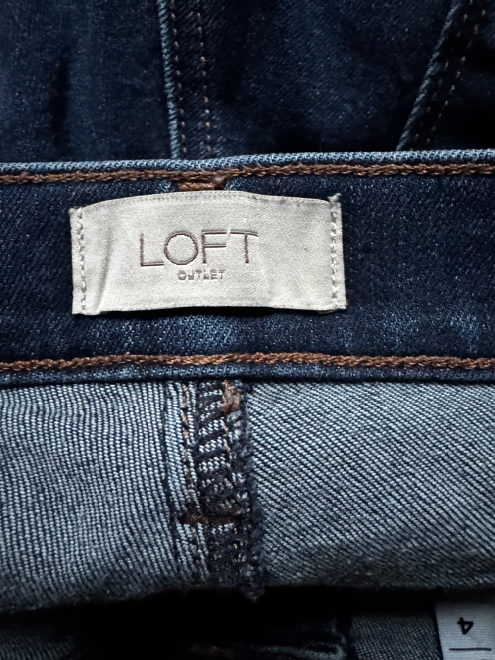 LOFT Dark Blue Cuffed Women's Jeans Shorts - Picture 3 of 3